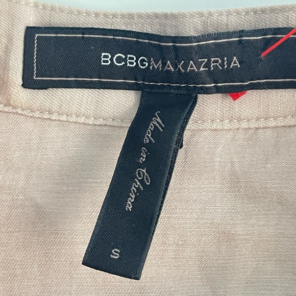 BCBGMaxazria Tamera Cupro Cotton Dress Shirt attached - Picture 7 of 13